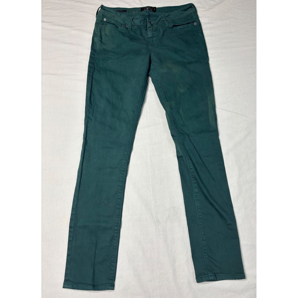 Lucky Brand Lolita Skinny Jeans Green Mid Rise Stretch Pants Size 8/29
